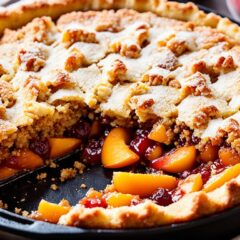 cast iron skillet peach cobbler recipes