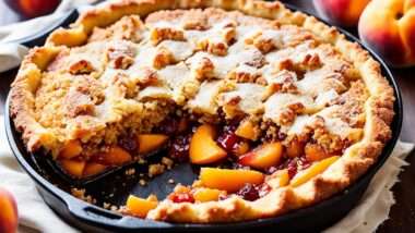 cast iron skillet peach cobbler recipes