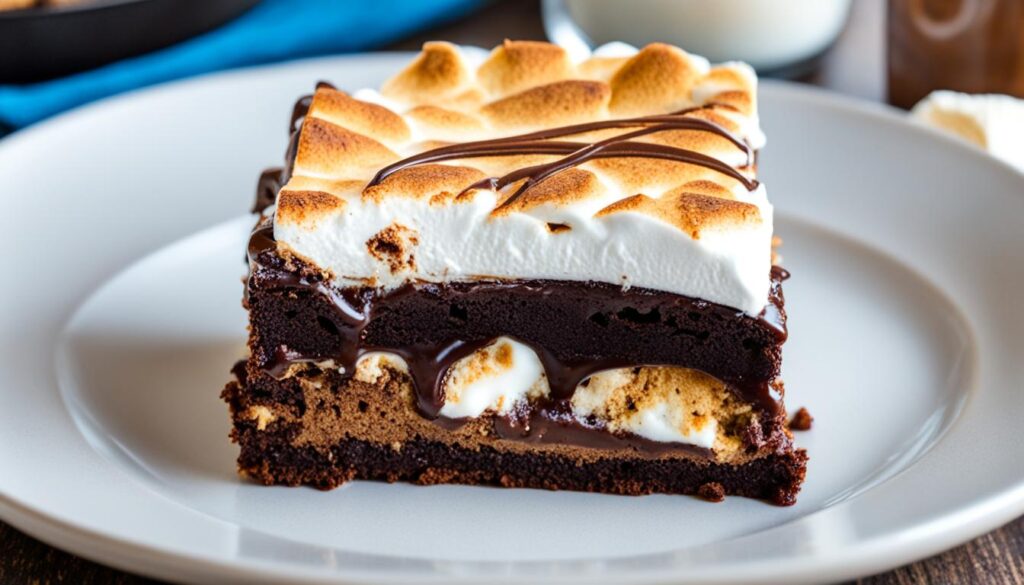 cast iron skillet smores brownies