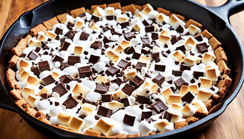 cast iron skillet smores brownies