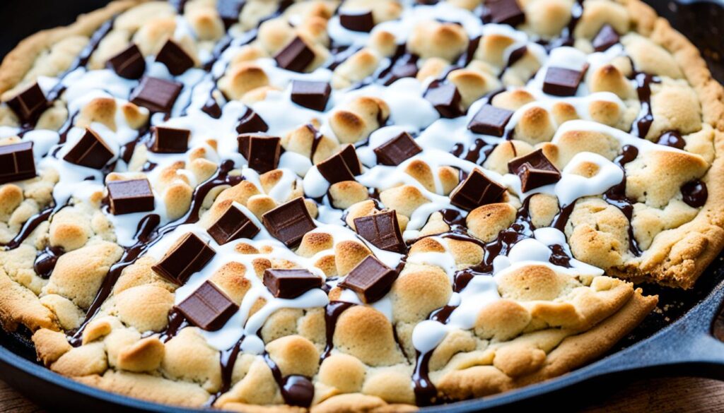 cast iron skillet smores cookies