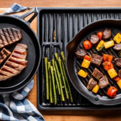 cast iron skillet vs grill pan