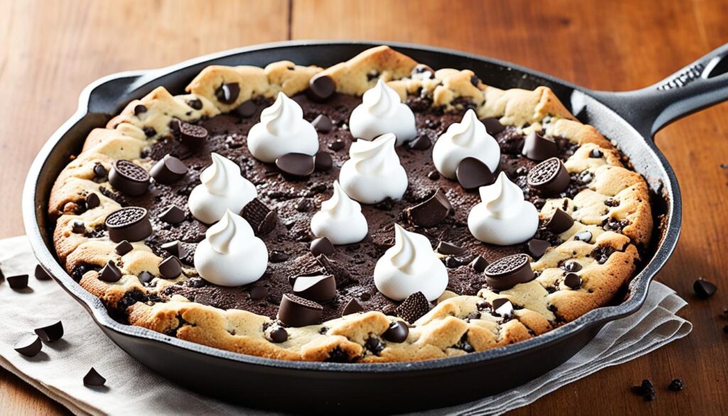 cookies and cream smores skillet cookie