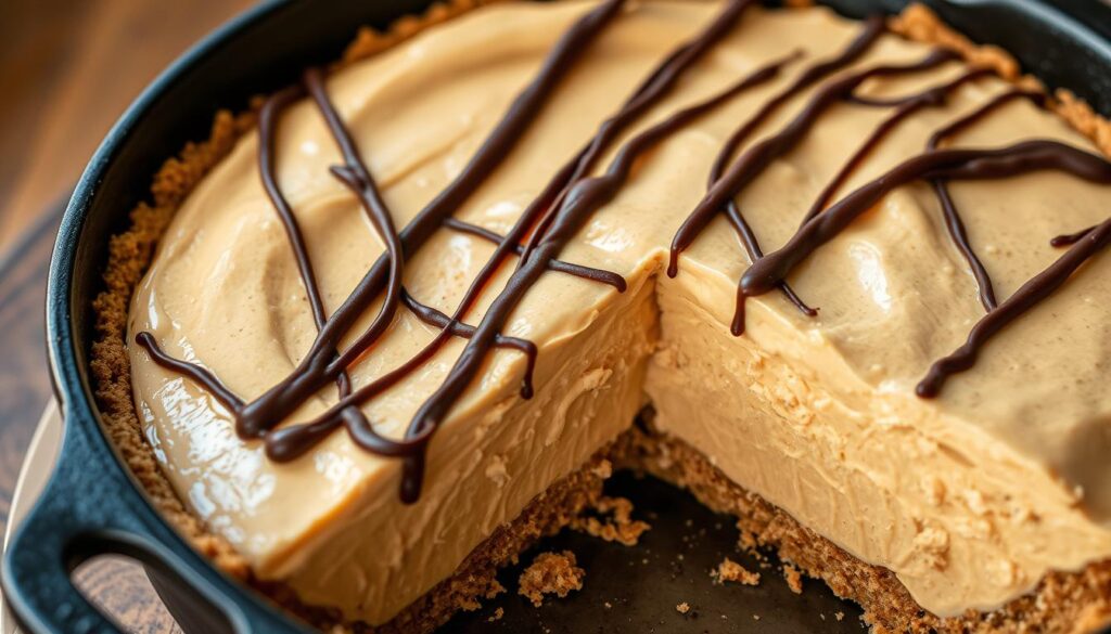 Peanut Butter Cream Pie in Cast Iron Skillet