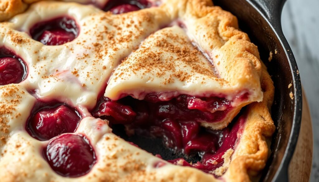 Plum and nutmeg cream pie