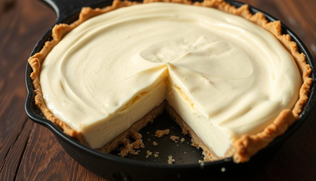 Vanilla Bean Cream Pie in Cast Iron Skillet