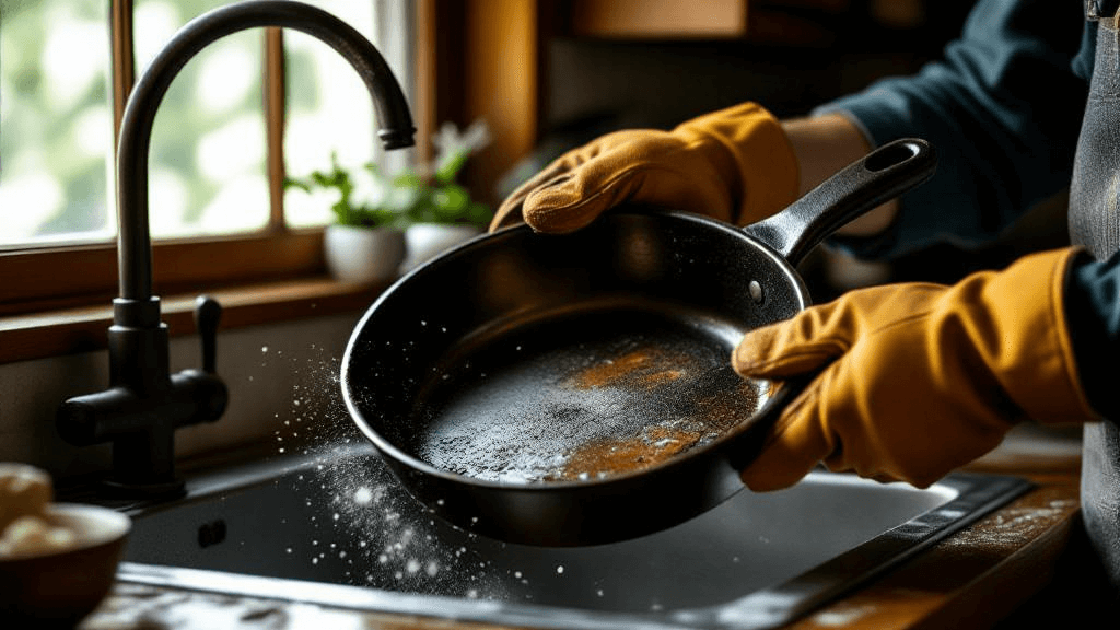 Remove Rust from Your Cast Iron Skillet Using the Scrubbing Method Remove Rust from Your Cast Iron Skillet Using the Scrubbing Method