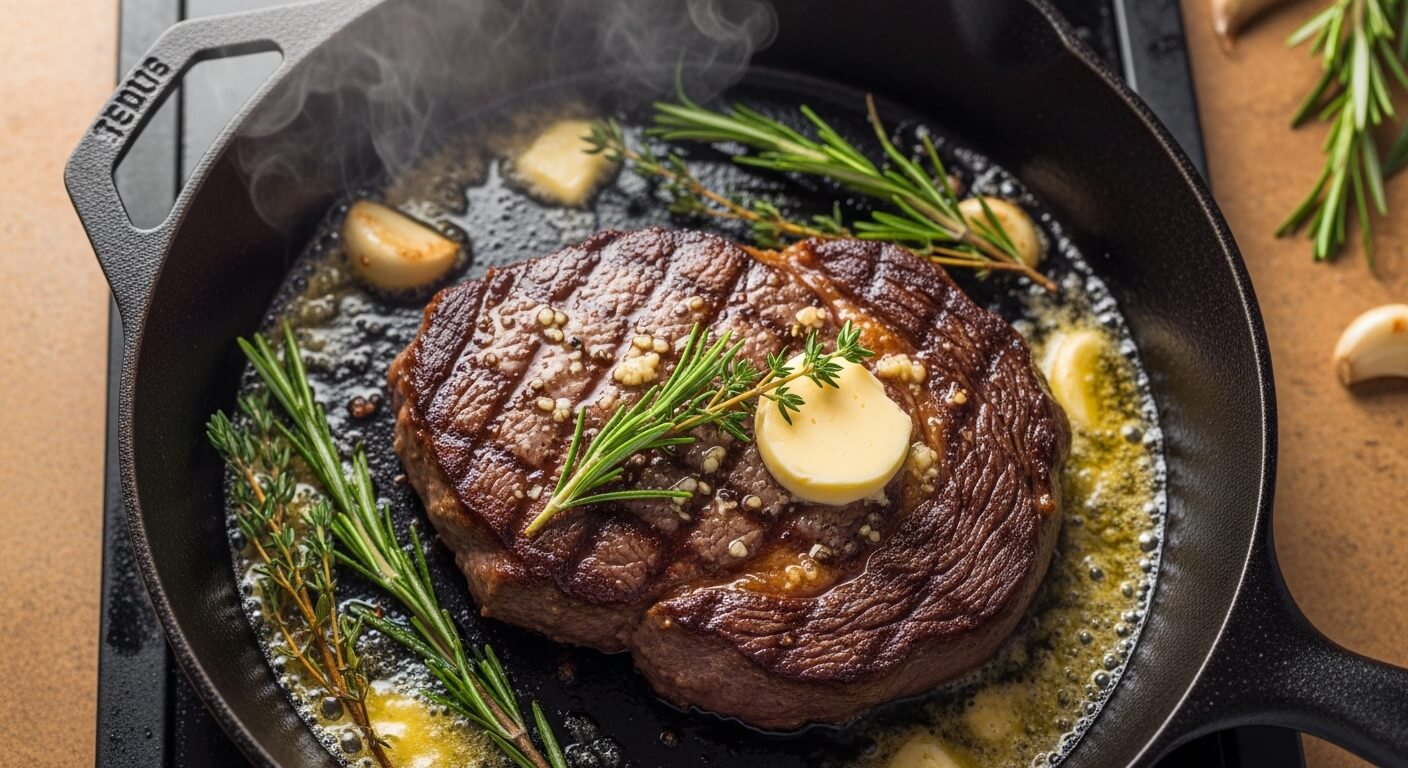 Step-by-Step: How to Cook a Steak in a Cast Iron Skillet with Butter Step-by-Step: How to Cook a Steak in a Cast Iron Skillet with Butter
