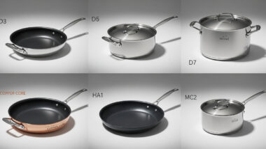 All Clad D3 vs D5 vs D7 vs Copper Core vs HA1 vs MC2 Cookware Set Comparison Chart