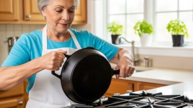 How Seniors with Arthritis Can Safely Lift Heavy Skillets Using Helper Handles
