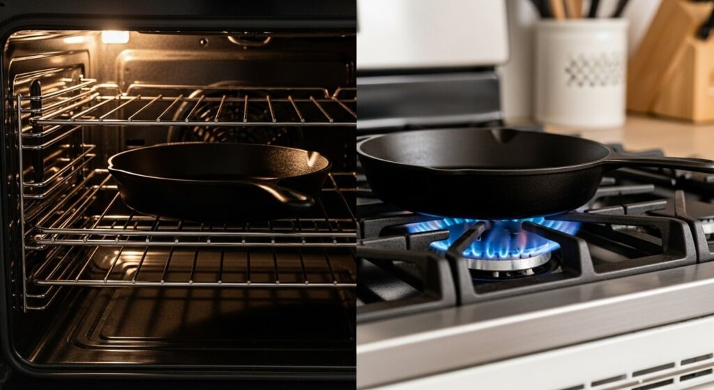 Oven vs Stovetop Seasoning: Which Skillet Method Lasts Longer? Oven vs Stovetop Seasoning Which Skillet Method Lasts Longer