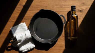 Seasoning a Cast Iron Skillet with Flaxseed Oil Is it the Best Way