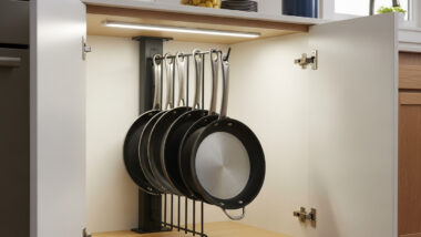 Vertical Skillet Storage A Senior’s Strategy to Avoid Arthritis Pain from Bending